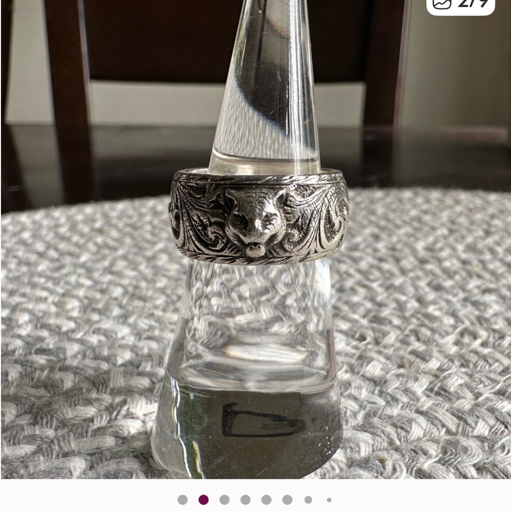 🐅 Raja Gucci Cat Ring (Arabesque Cat Head) 6.5 - Picture 3 of 7